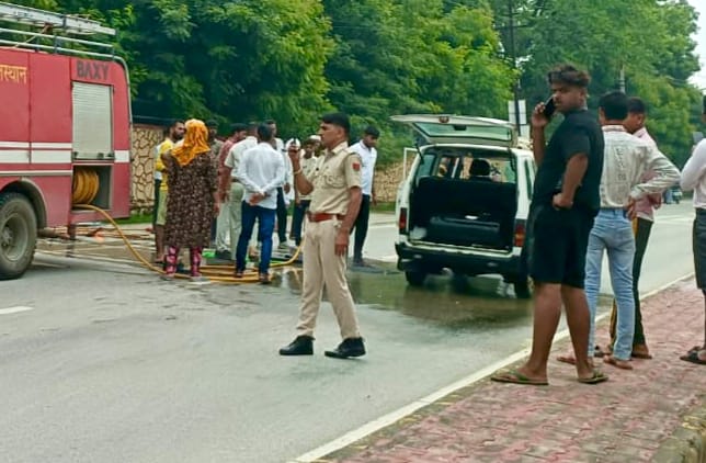 देवली में जयपुर रोड स्थित सीआईएसएफ की 9वीं आरक्षित बटालियन के गेट के सामने गुरुवार सुबह करीब 10:30 बज