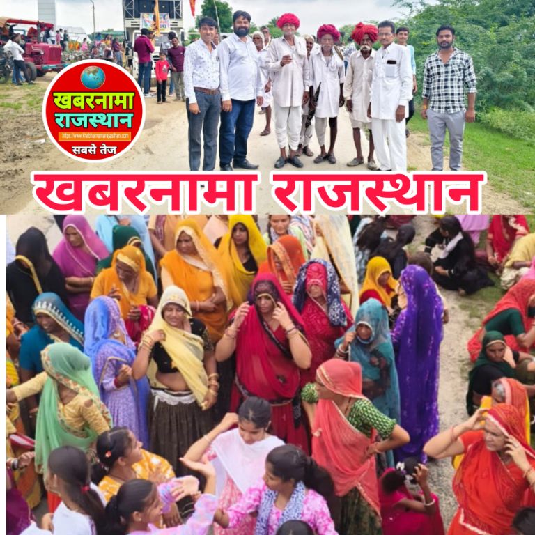 पनवाड़ से 12वीं पैदल यात्रा चांदली मां हिंगलाज के पहुंची ध्वज चढ़ाया पाई पंगत प्रसादी