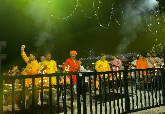 देवली ,मेरी गंगा, मेरी बनास कार्यक्रम के तहत बुधवार रात को बोरड़ा गांव में बनास आरती का दूसरा आयोज