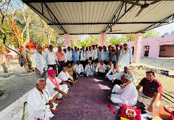 देवली,प्रतिहार समाज विकास संस्था की बैठक श्री भूतेश्वर महादेव मंदिर परिसर लुहारी कला में गत 12 अप