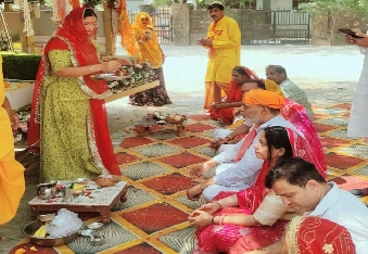 देवली ,श्री सांवरिया सेठ मंदिर निर्माण समिति के तत्वावधान में क्षेत्र नवनिर्मित मंदिर के लिए आई �