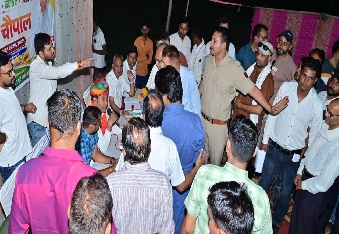 देवली,हनुमाननगर क्षेत्र ग्राम पंचायत ऊंचा के श्याम नगर  मेंविधायक गोपीचंद मीणा ने रात्रि चौपाल �