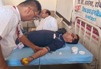देवली में रक्तदान शिविर, 34 यूनिट रक्तदान एकत्रित हुआ