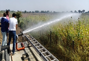 ज्वार की खड़ी फसल में लगी आग, डेढ़ घंटे की मशक्कत के बाद पाया काबू
