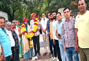हनुमान नगर नवनिर्वाचित सरपंच श्रीमती शिमला मीणा का श्री सांवलिया सेठ समिति ने किया स्वागत